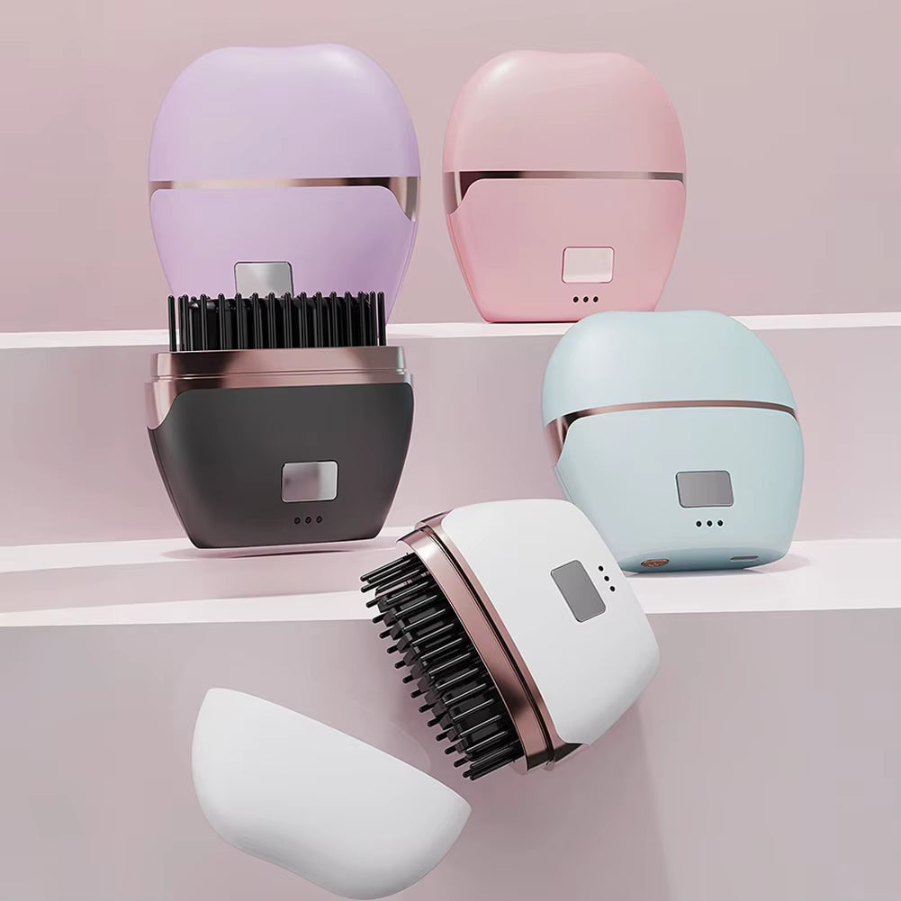 Hair Comb Rechargeable Temperature Adjustable Dual-Purpose Hair Straightener Curling Iron Hair Styling Tool Wireless Straight